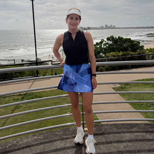 Gym Girl Skirt Origami Print