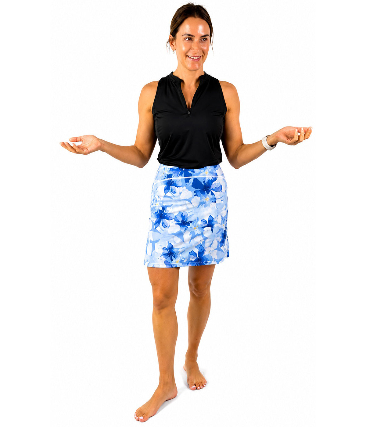 Happy Girl Skirt Blue Hawaii Print